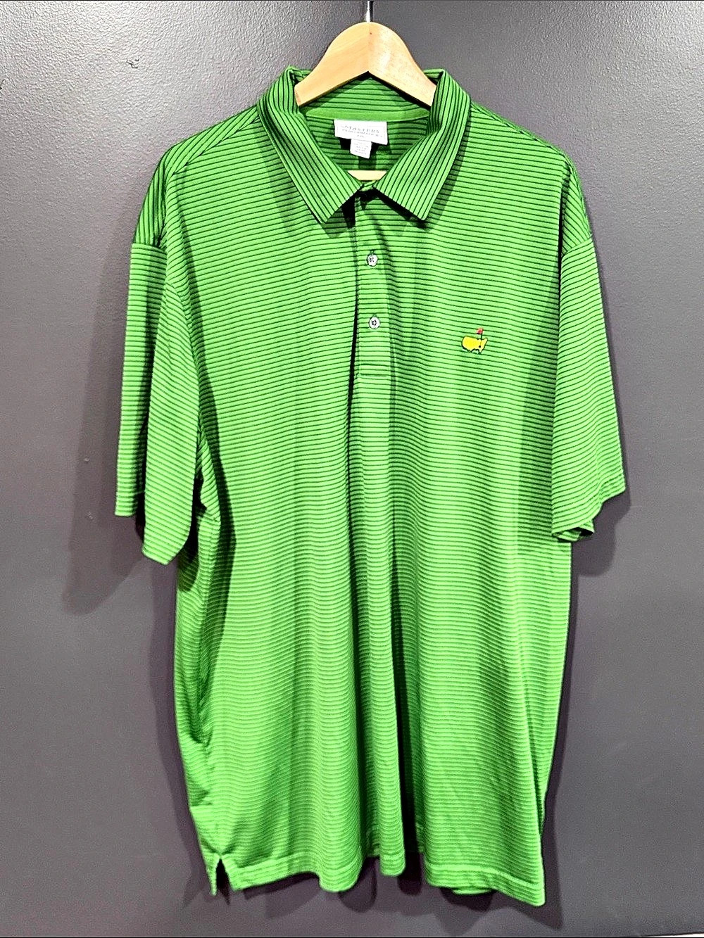 Masters Collection Striped Polo Green & Blue